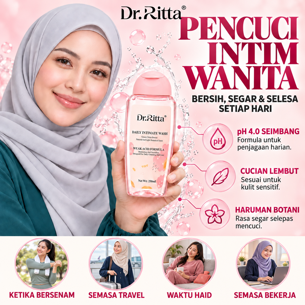 Dr.Ritta Feminine Wash 250ml
