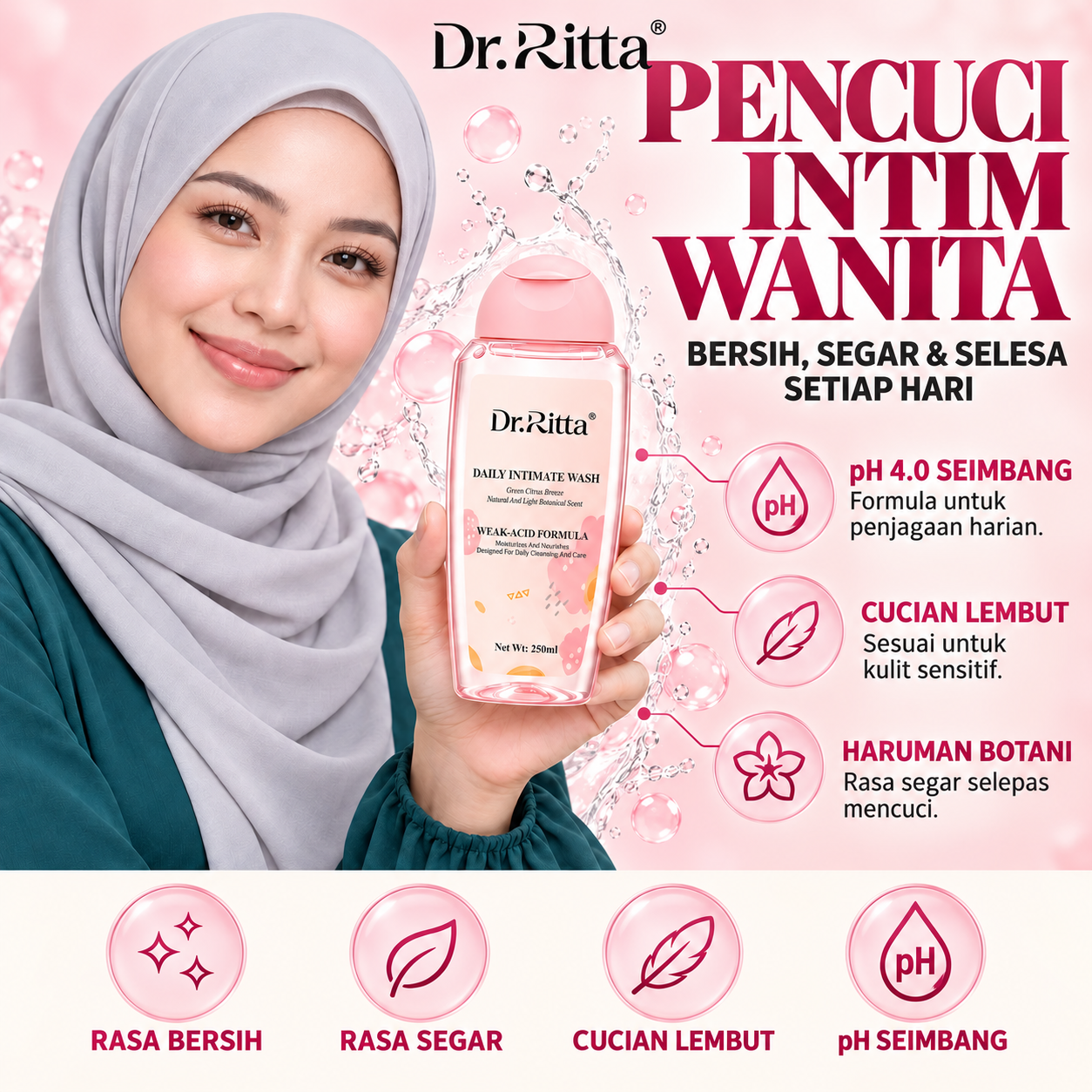 Dr.Ritta Feminine Wash 250ml